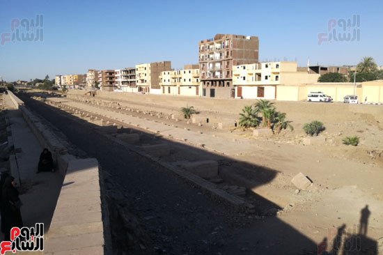 "طريق الكباش الفرعوني" بالأقصر ينتظر "زيارة الفرج" لإنهاء مشروع إعادته للحياة