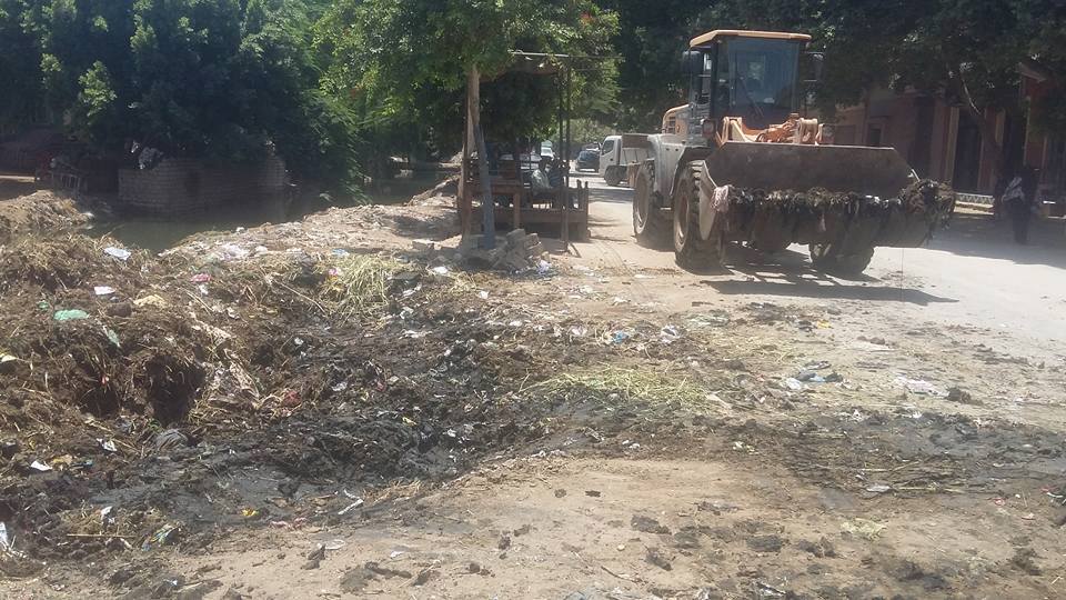 رفع القمامة والمخلفات فى حملة نظافة بقرى شرق النيل بالمنيا (3)