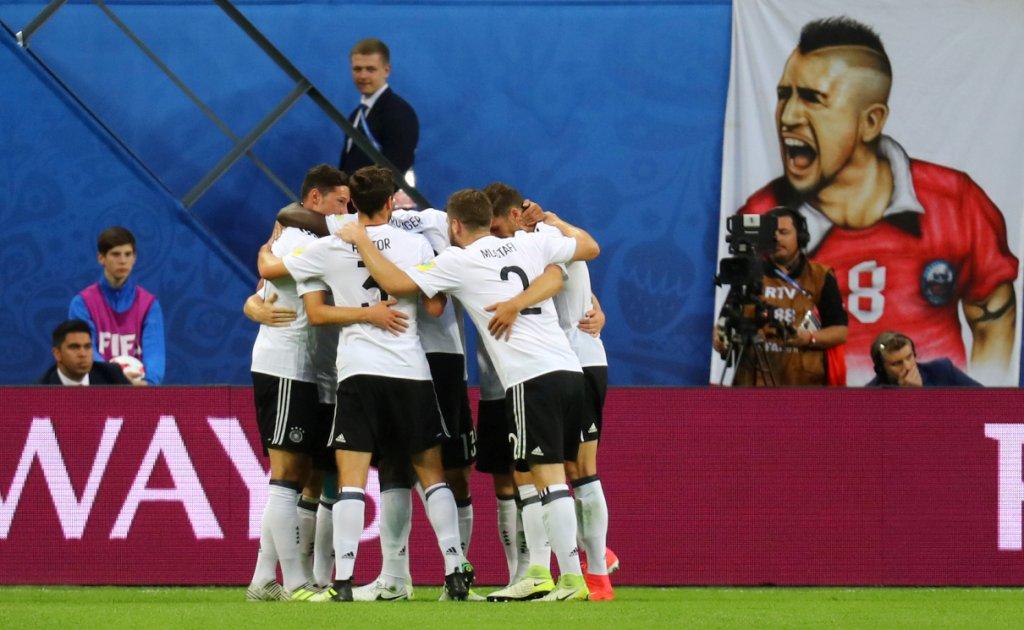 احتفال لاعبى ألمانيا