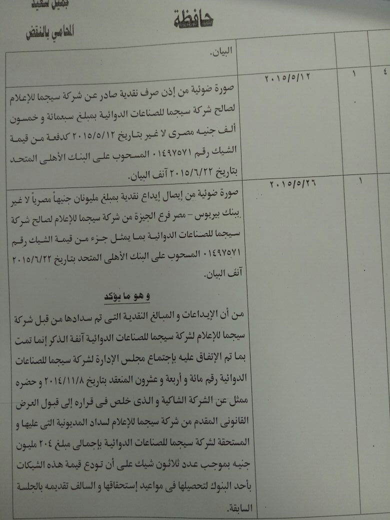 السيد البدوى يرد على تقرير لجنة التفتيش بـالاستثمار (23)