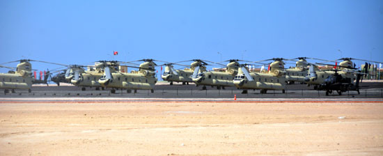 الطائرات فى قاعدة محمد نجيب العسكرية