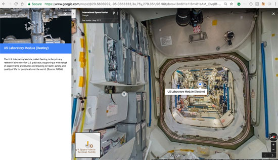 جوجل تنشر خدمة أول مجموعة صور من الفضاء تسمح باستكشاف محطة فضاء افتراضيا (6)
