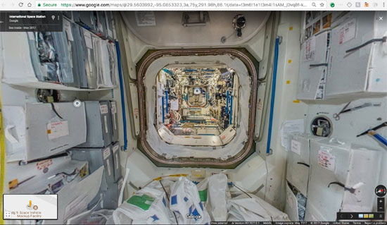جوجل تنشر خدمة أول مجموعة صور من الفضاء تسمح باستكشاف محطة فضاء افتراضيا (4)
