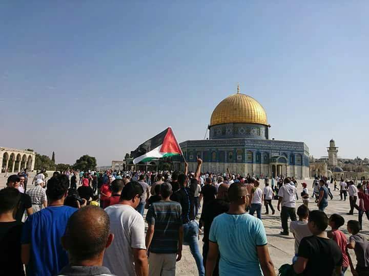 العلم الفلسطينى داخل القدس