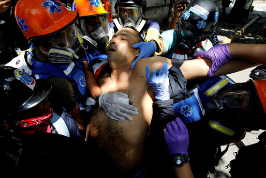 إصابة أحد المتظاهرين خلال الاحتجاجات
