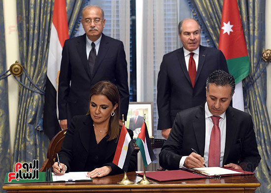 توقيع اتفاقيه بين مصر والاردن (3)