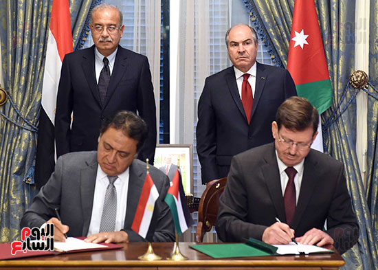 توقيع اتفاقيه بين مصر والاردن (5)