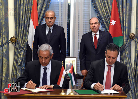 توقيع اتفاقيه بين مصر والاردن (4)