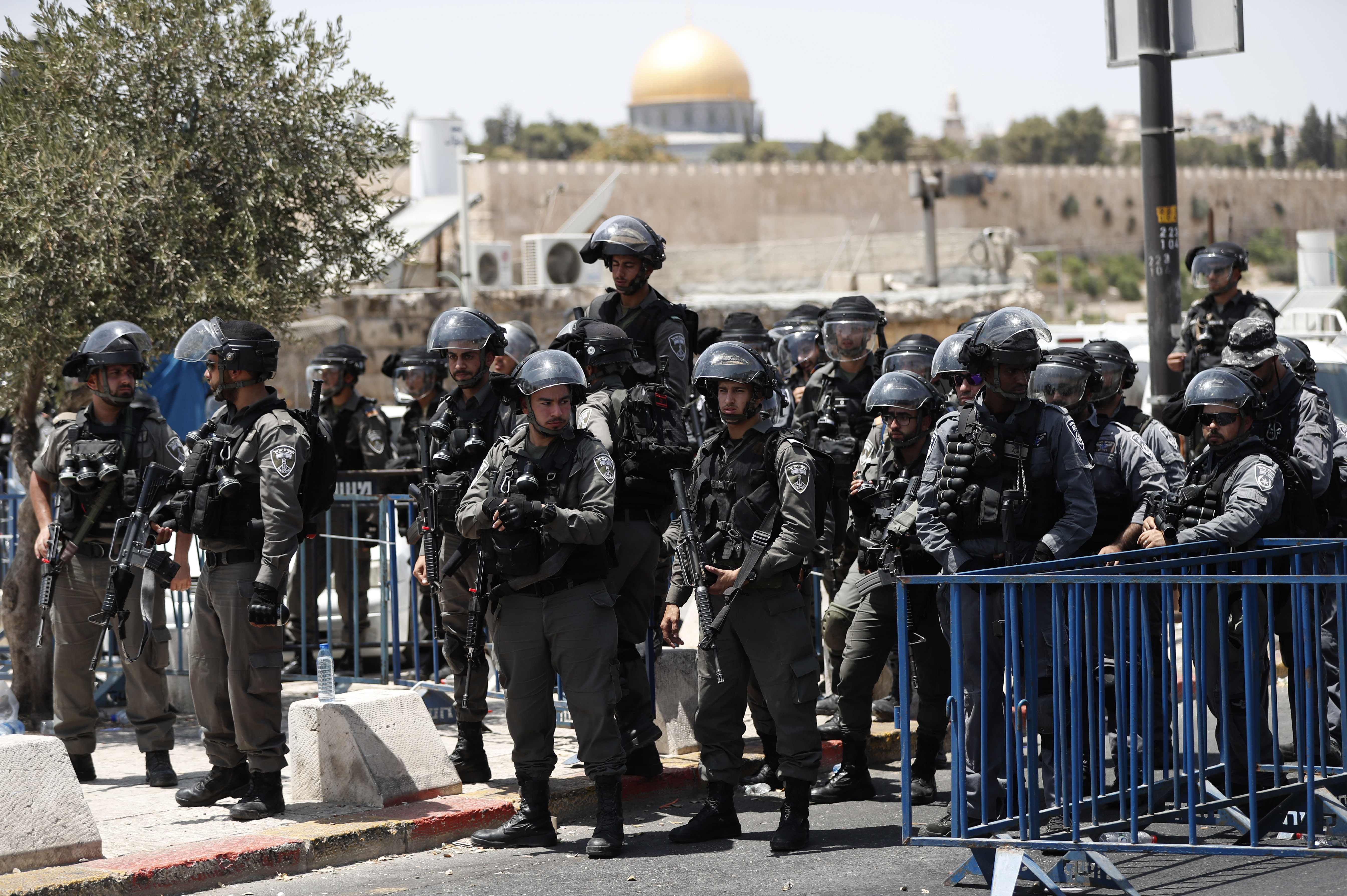 انتشار قوات الاحتلال الإسرائيلى فى شوارع القدس
