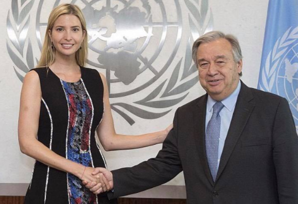 إيفانكا والأمين العام للأمم المتحدة