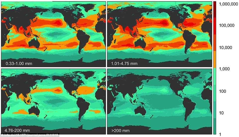 خريطة تفاعلية تكشف وجود 5.25 تريليون قطعة من البلاستيك بالمحيطات (1)