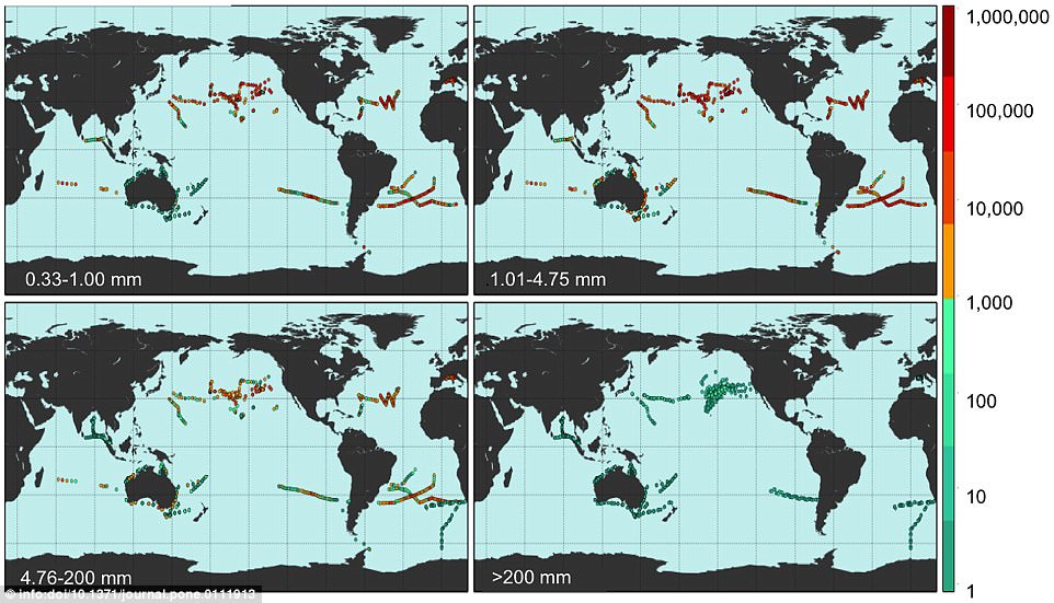 خريطة تفاعلية تكشف وجود 5.25 تريليون قطعة من البلاستيك بالمحيطات (2)