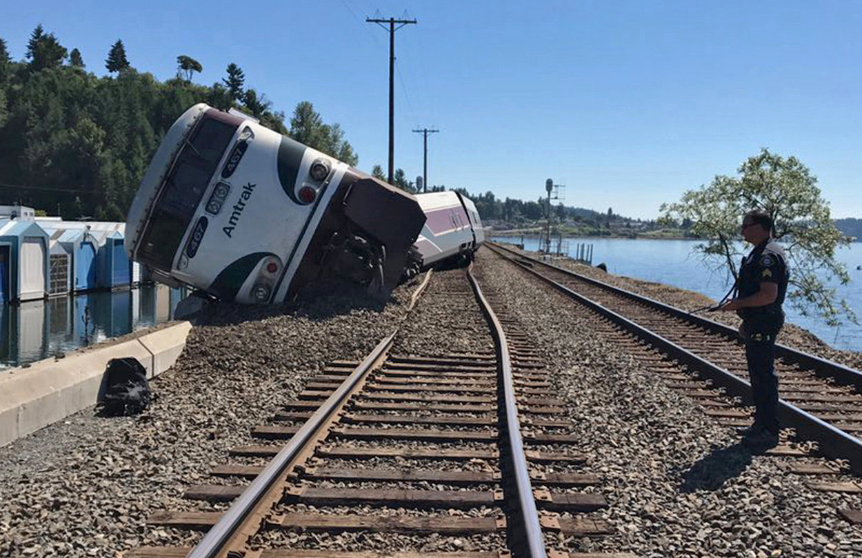 Американские поезда Amtrak аварии