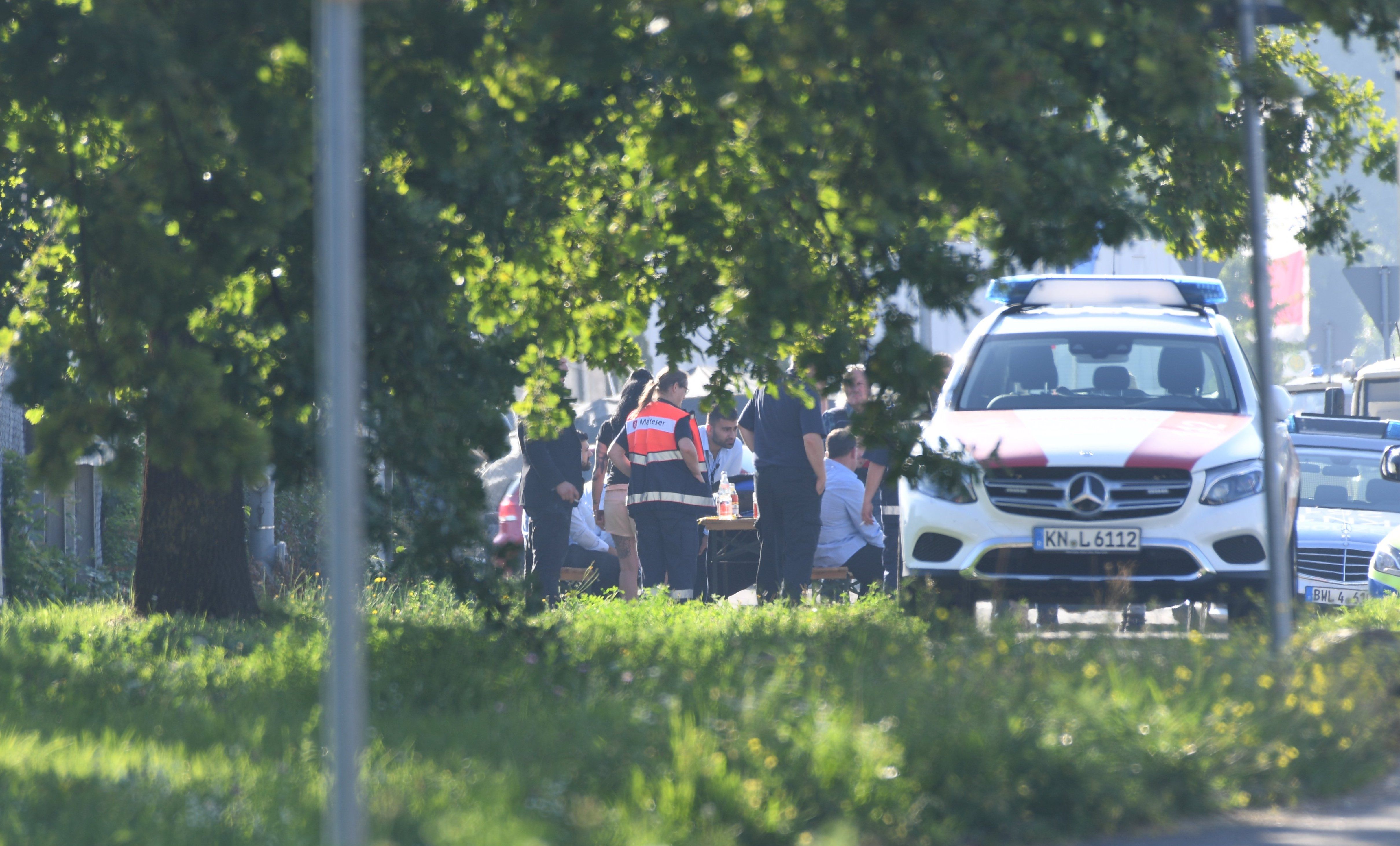 سيارات الشرطة فى محيط موقع الهجوم بألمانيا