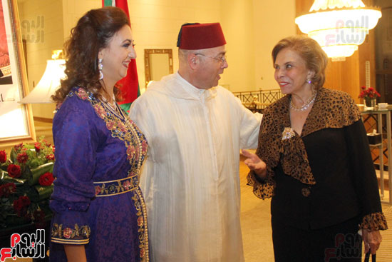 السفير المغربى وحرمع و مشيرة خطاب