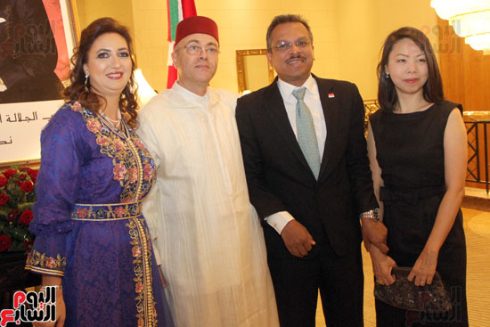 السفير المغربى وحرمه وجانب من الحضور