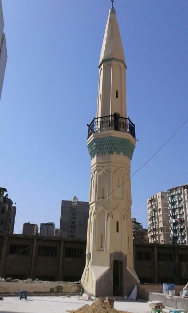 بدء أعمال درء الخطورة عن مسجد انجي هانم بالإسكندرية (1)