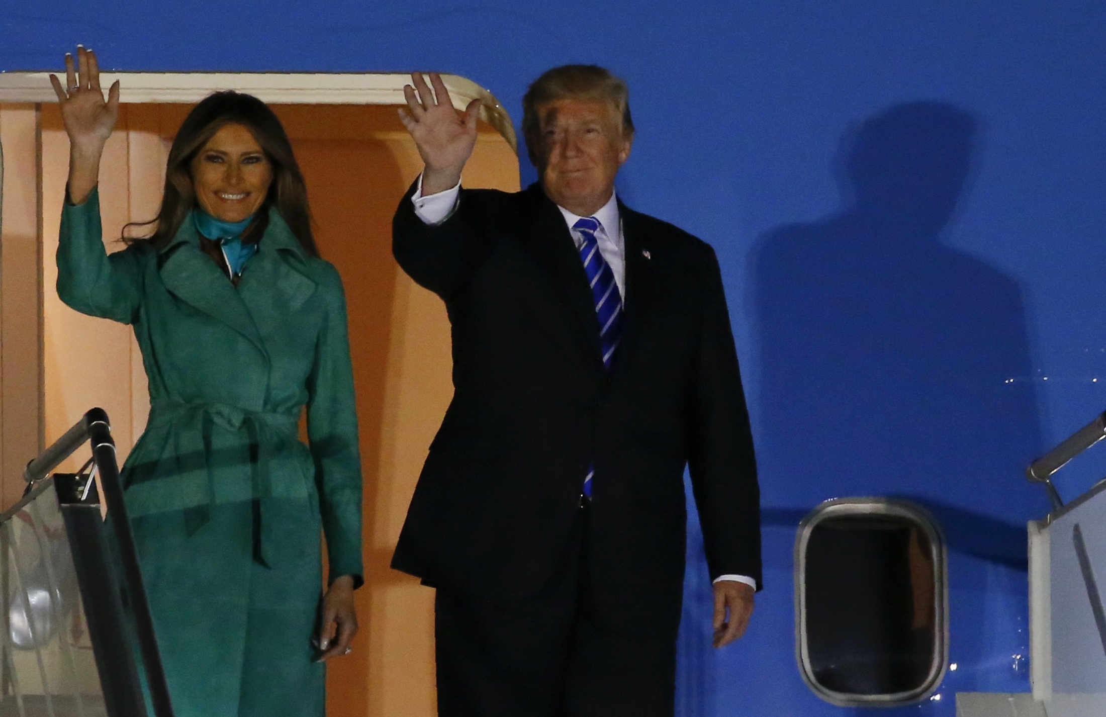 وصول ترامب وزوجته وارسو