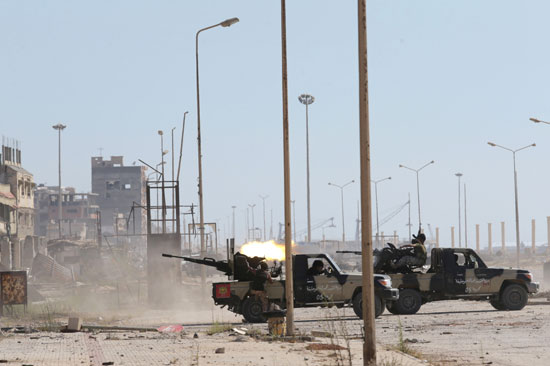 جانب من تحرير مدينة بنغازى من المتشددين