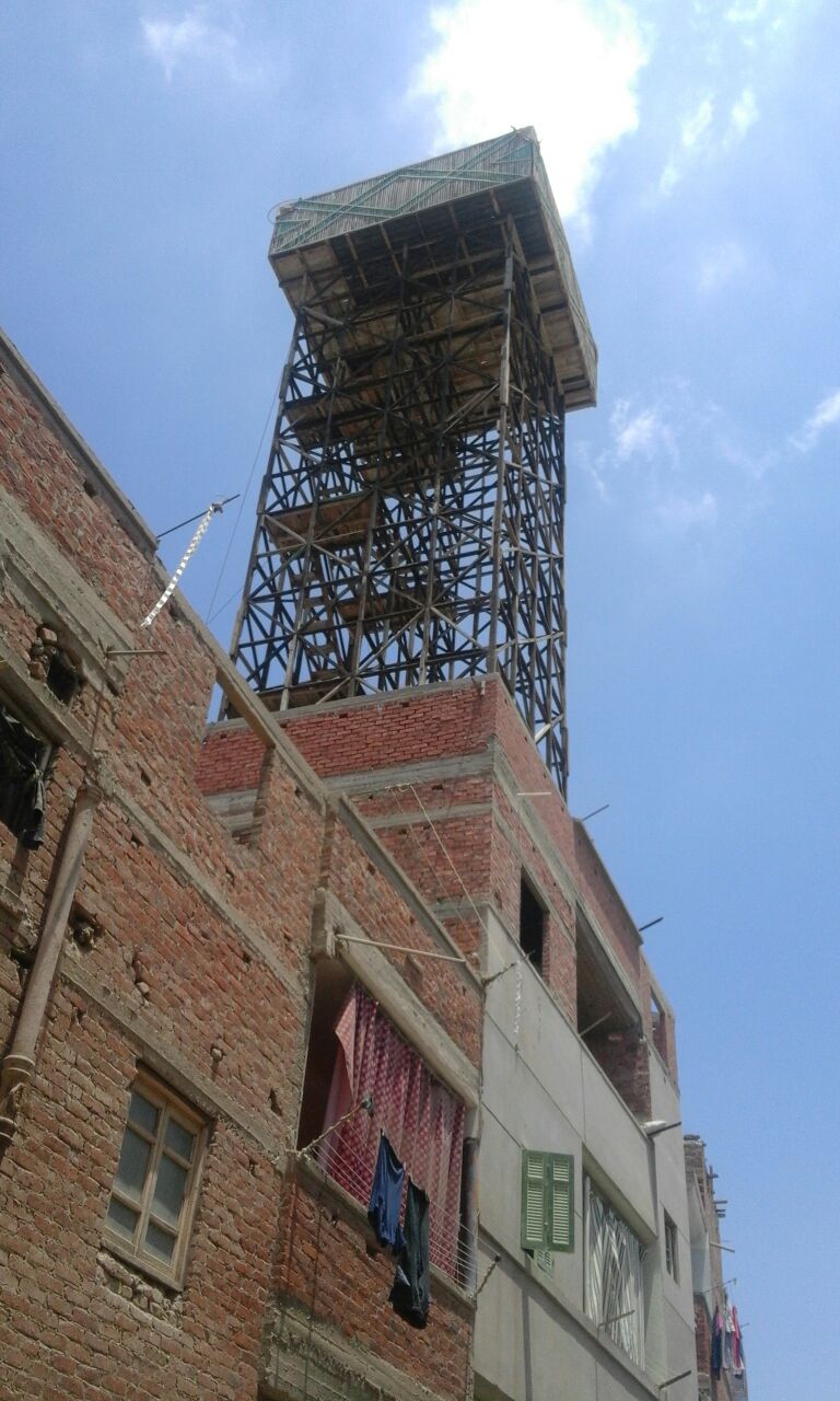  إزالة أبراج الحمام في مدينة الروضة بدمياط (2)