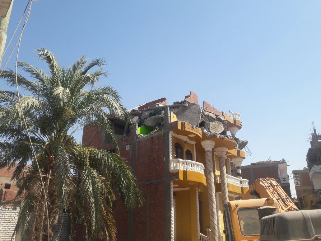 5 أحد المنازل التى قامت قوات الأمن بإزالتها خلال الحملة المكبرة