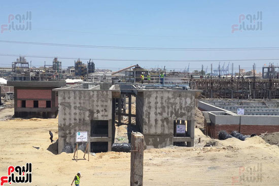 أعمال إنشاء محطة معالجة الصرف الصحى جنوب بورسعيد