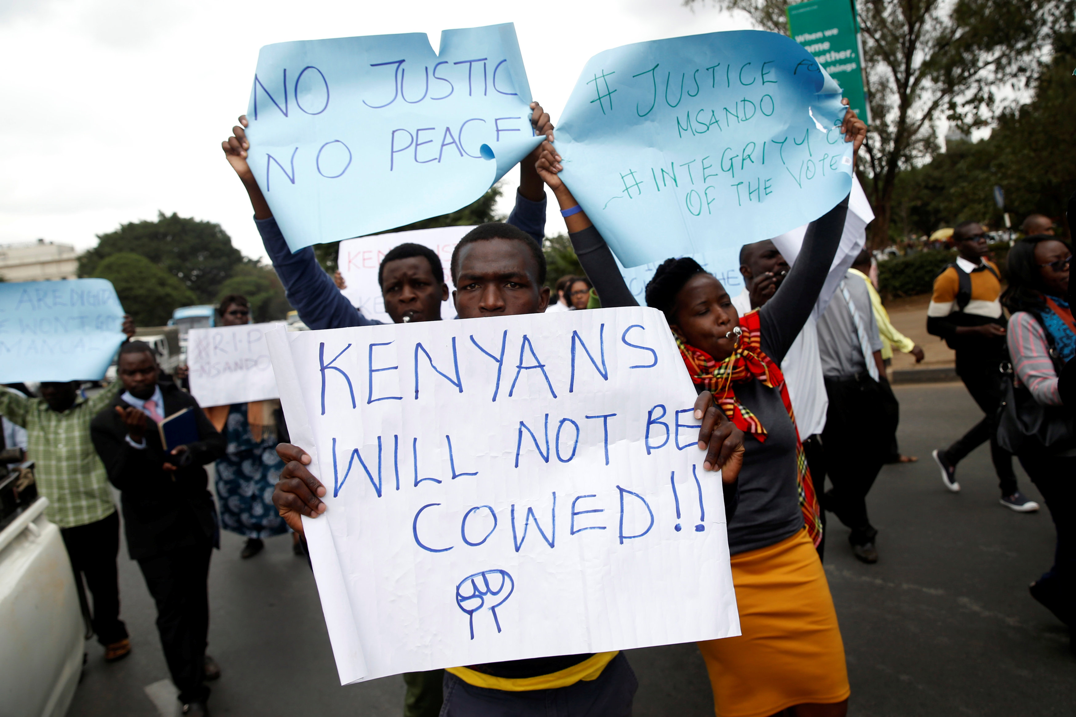 محتجون فى كينيا