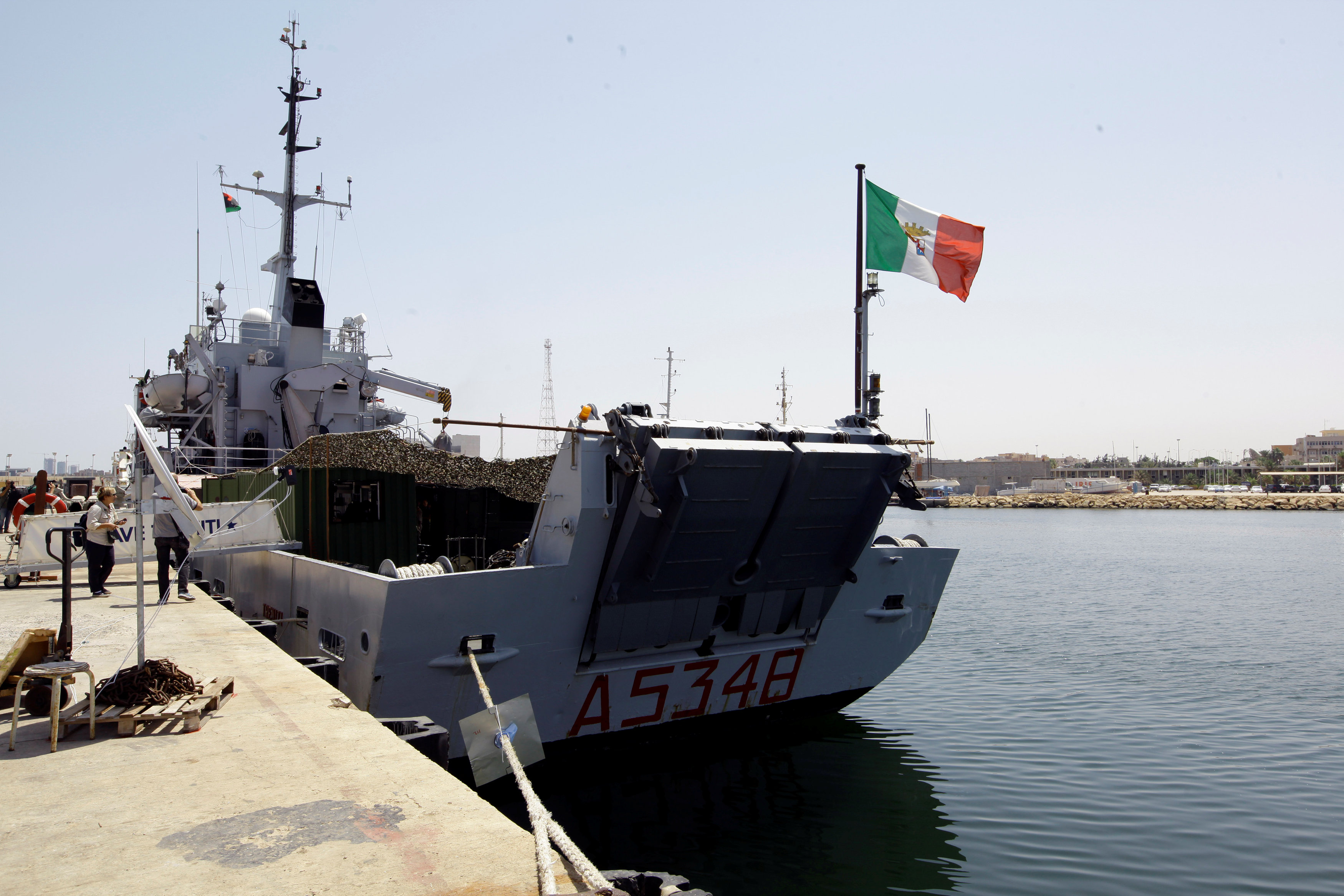 البحرية الإيطالية تدعم ليبيا لمكافحة جرائم التهريب فى البحر المتوسط