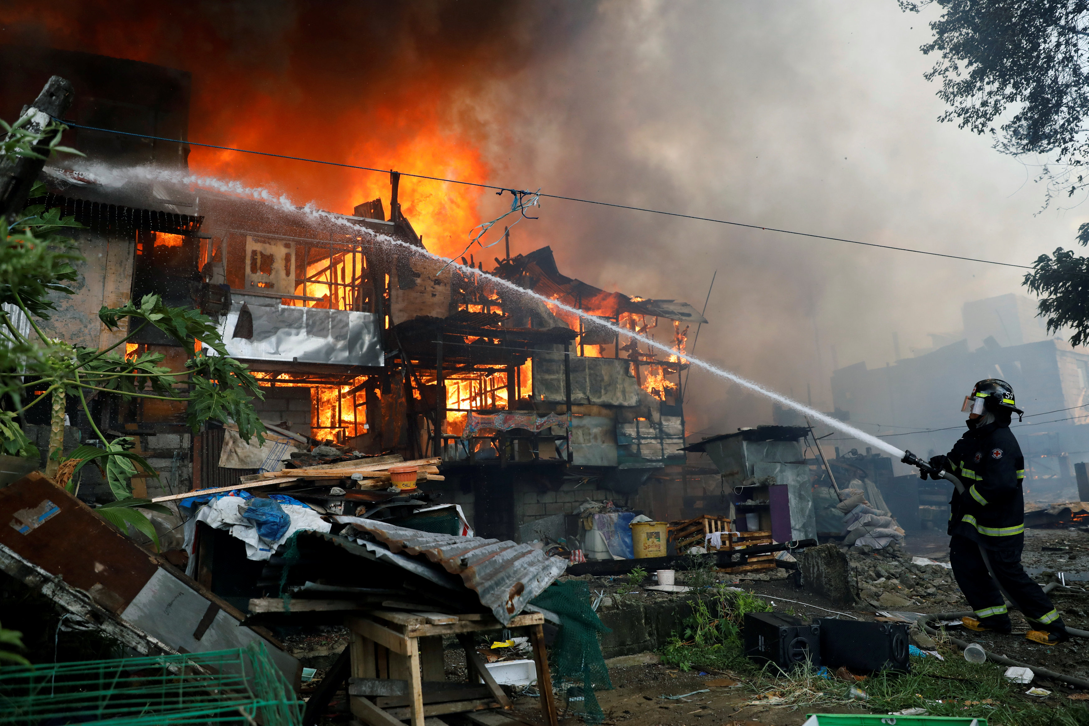 حريق فى مانيلا