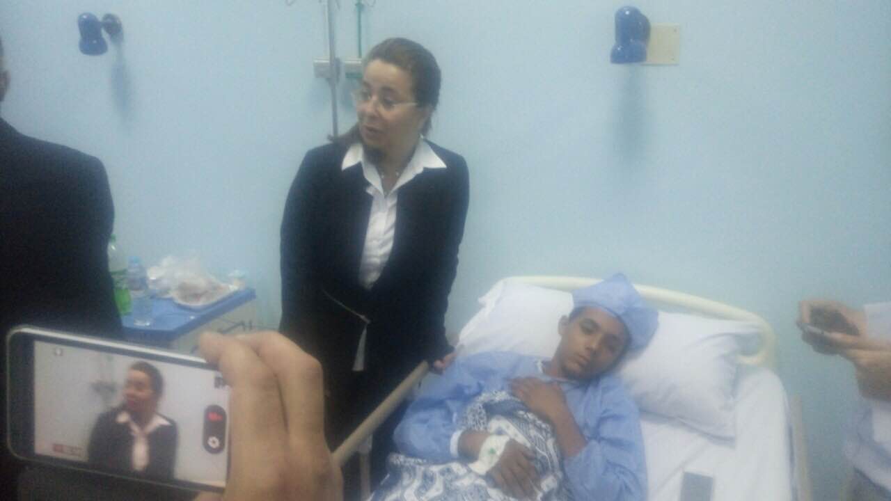 غادة والى تزور مصابى حادث قطارى الإسكندرية  (6)