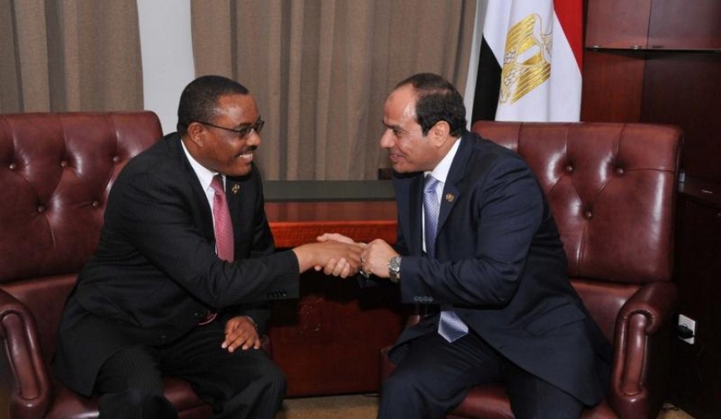 الرئيس السيسى ورئيس وزراء اثيوبيا ديسالين