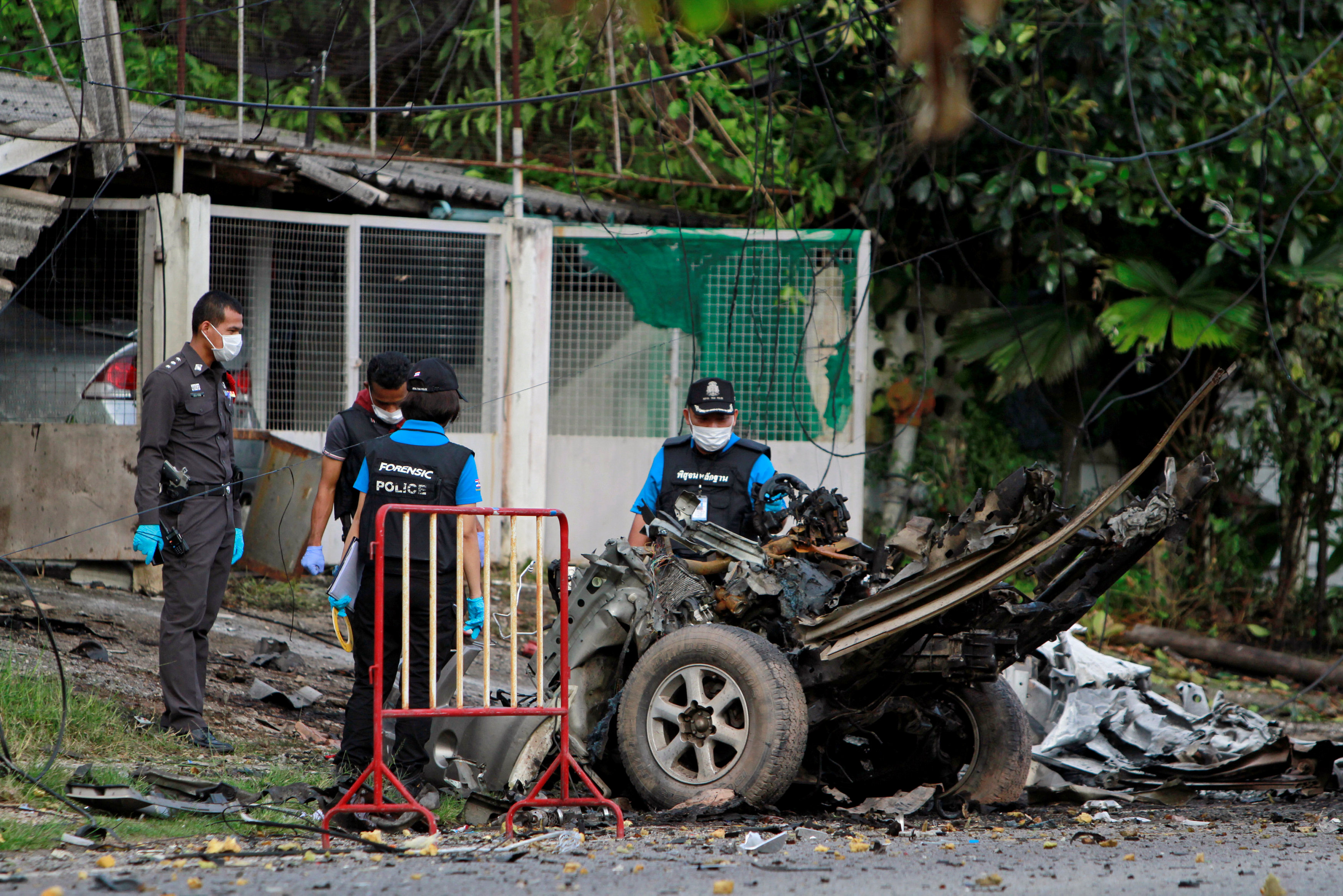 شرطة تايلاند تتعامل مع التفجير