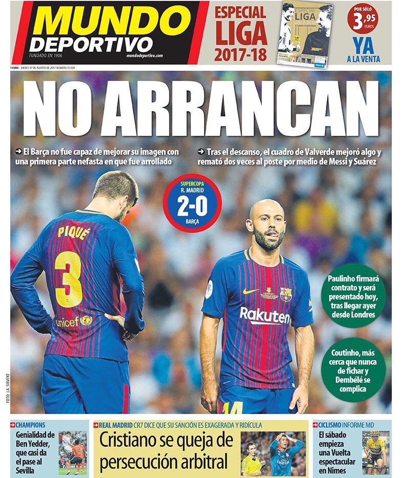 حسرة لاعبو برشلونة بعد الخسارة أمام الريال