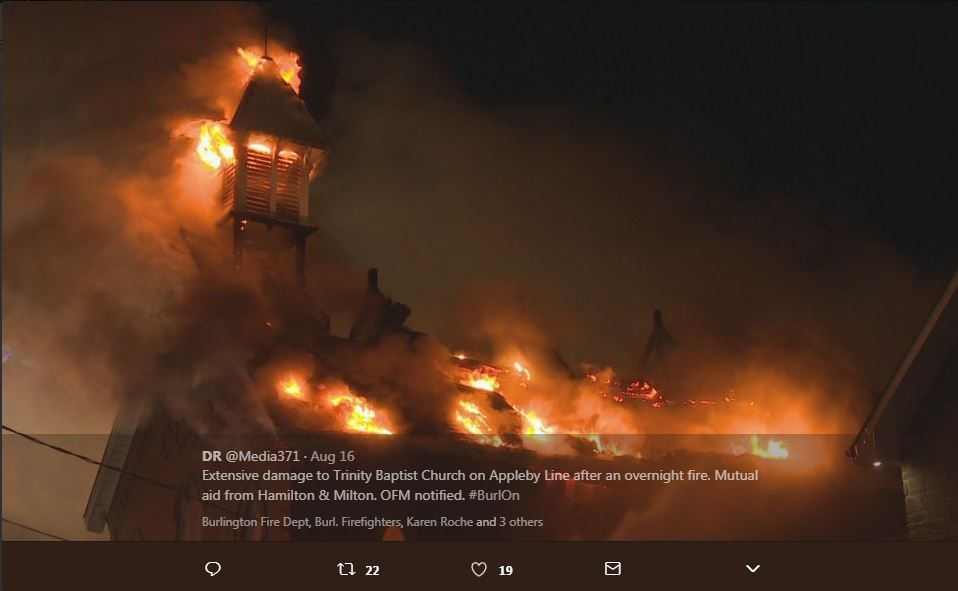 حريق كنيسة برلينجتون