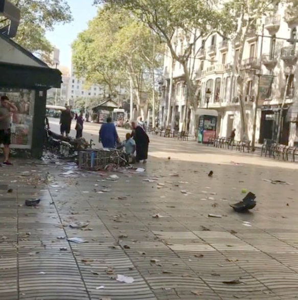 الشارع الذى شهد حادث الدهس ببرشلونة