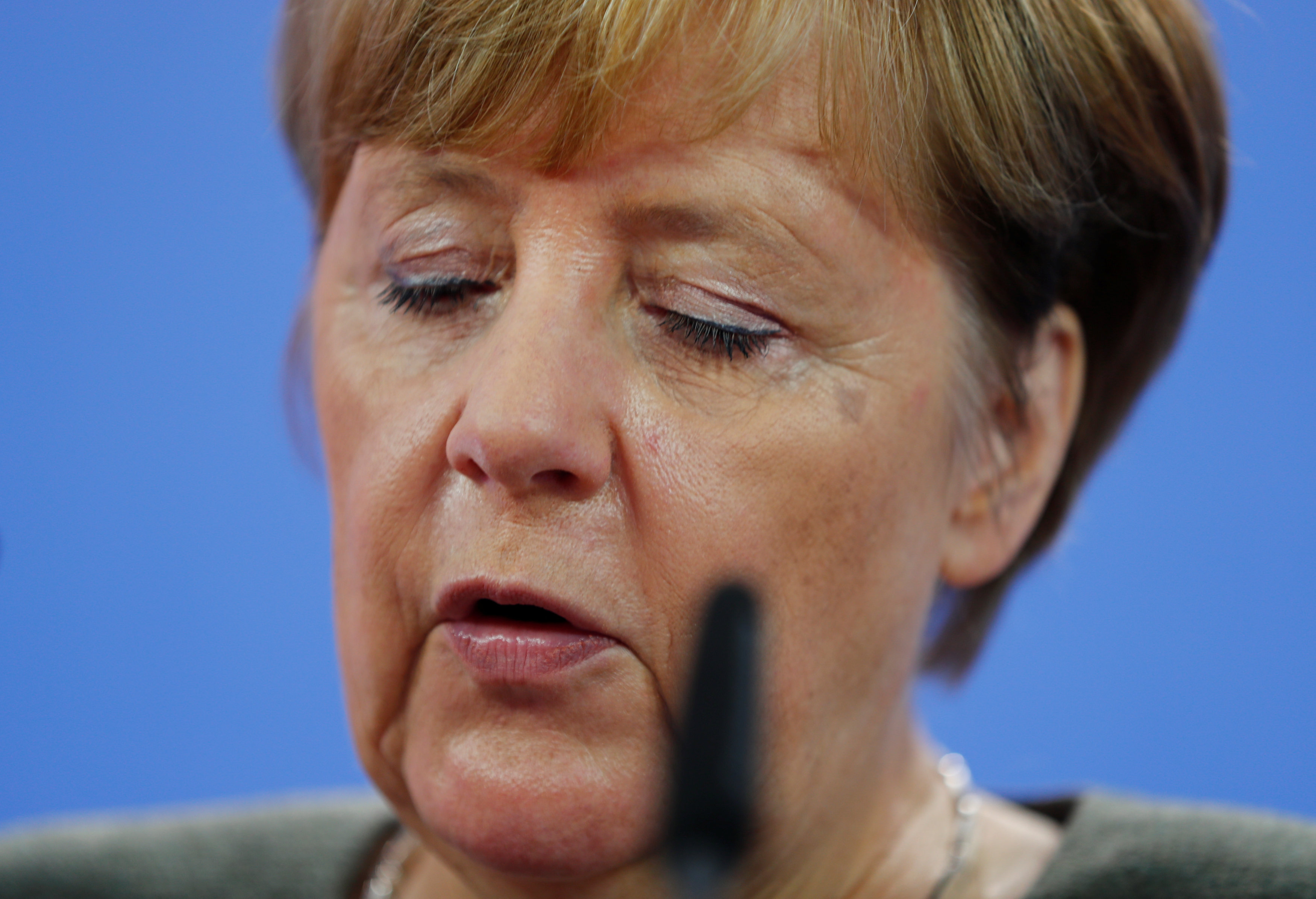 ميركل خلال حديثها للإعلام