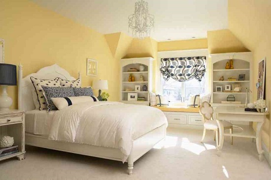 الوان غرف نوم ـ غرفة نوم باللون الأصفر