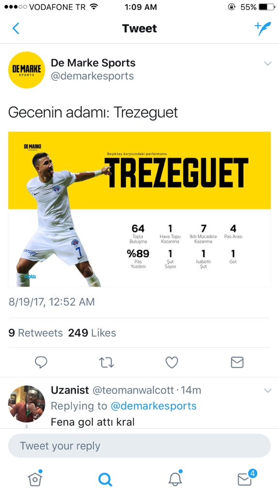الاعلام التركي يحتفل بتألق تريزيجيه