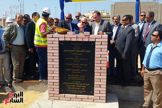 وضع حجر الاساس لمحطة معالجة المخلفات الصناعية جنوب بورسعيد (4)