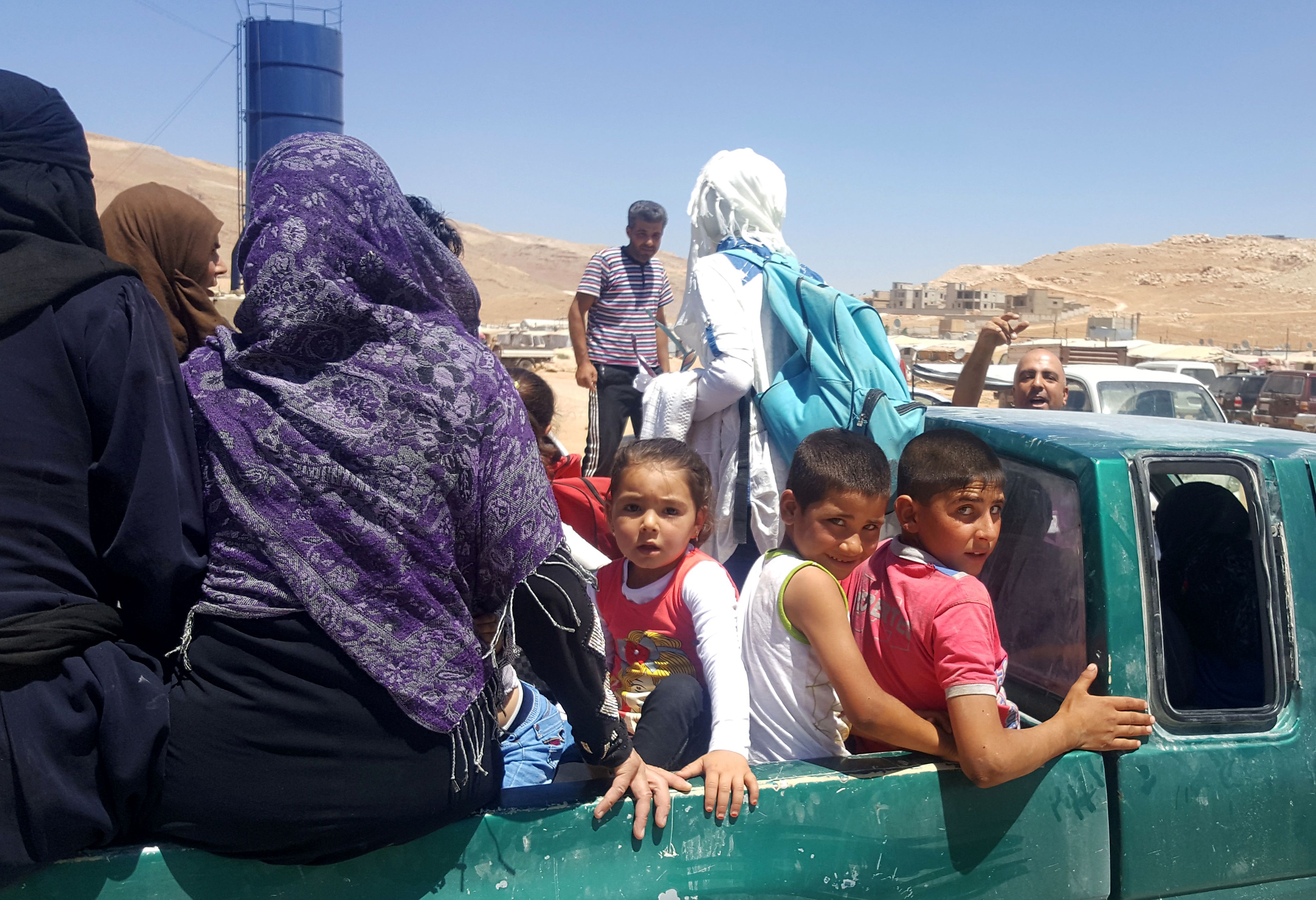 وصول اللاجئين السوريين إلى وادي حميد