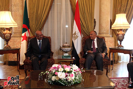 مؤتمر وزير الخارجيه سامح شكرى ووزير خارجية الجزائر (2)