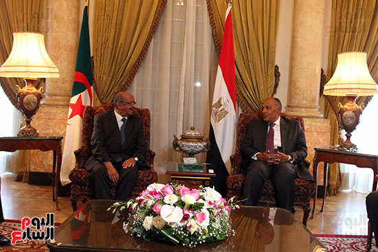 مؤتمر وزير الخارجيه سامح شكرى ووزير خارجية الجزائر (1)