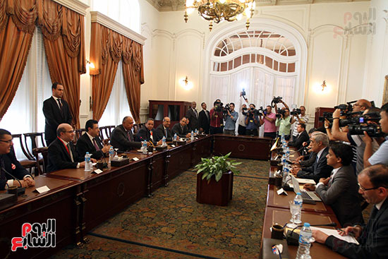 مؤتمر وزير الخارجيه سامح شكرى ووزير خارجية الجزائر (10)