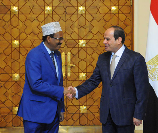 الرئيس يستقبل الرئيس الصومالي بقصر الاتحادية‎ (2)