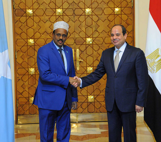 الرئيس يستقبل الرئيس الصومالي بقصر الاتحادية‎ (3)