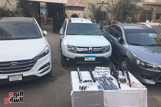 السيارات المضبوطة بحوزة التشكيل