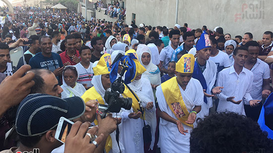 الأثيوبيون يشاركون فى ختام صيام "العذراء
