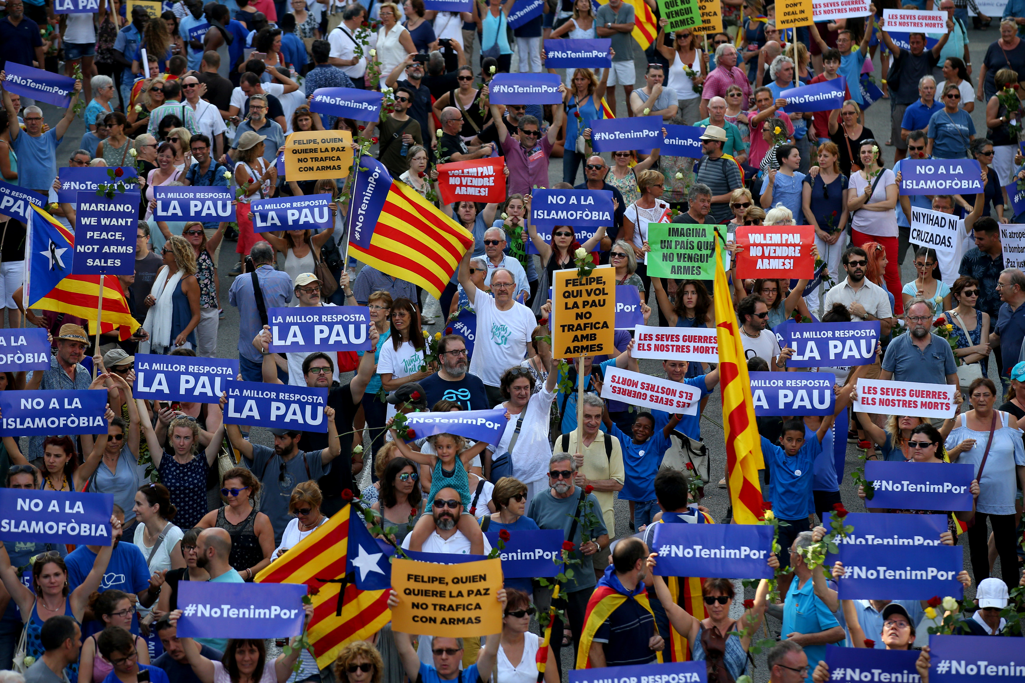 مسيرة إسبانية ضد العنف