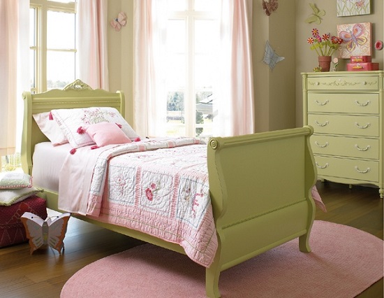 الوان غرف نوم ـ الأخضر مع الوردى