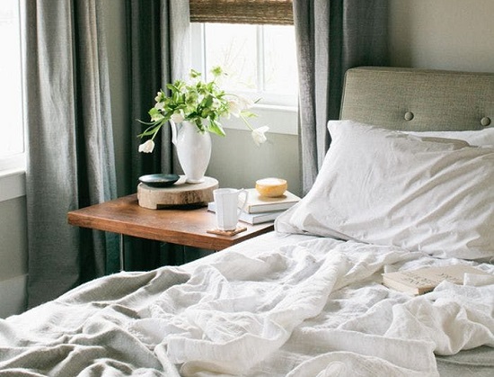 الوان غرف نوم ـ الأبيض مع الأخضر والبنى